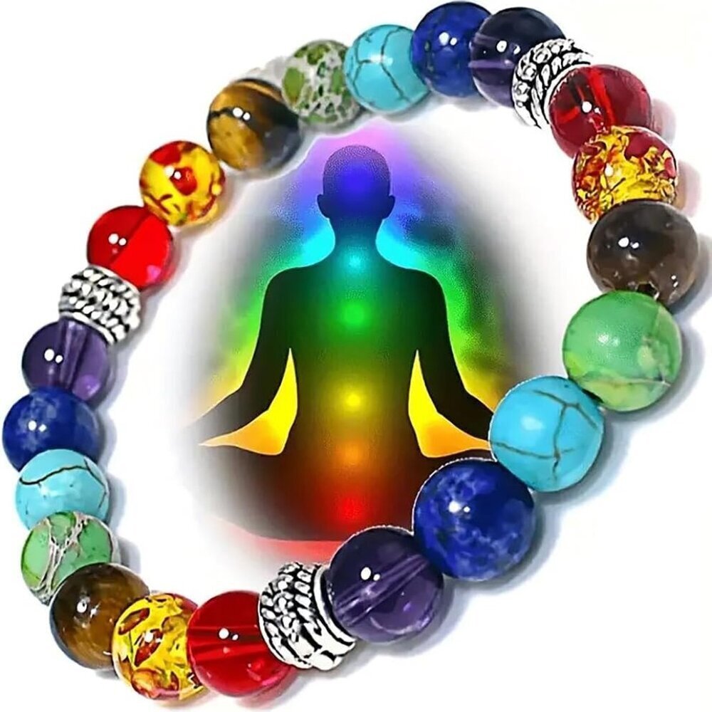 Reiki Bracelet Natural Stone Beads Yoga Balance Energy Gift Jewelry